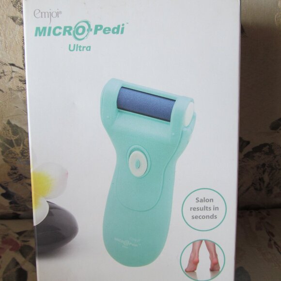 NEW Emjoi Micro-Pedi Ultra Callus Remover 2 Rollers ~ Turquoise Color ~ NIB - Picture 1 of 10